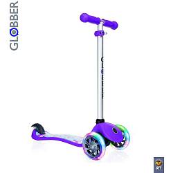 Самокат Y-SCOO Globber Primo Fantasy с 3 светящимися колесами Stars Violet (Y-SCOO Globber, 6555rt) - миниатюра